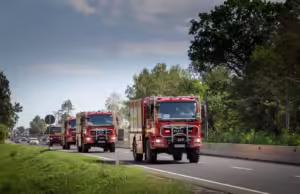 Primul contingent de pompieri români a plecat astăzi spre Grecia pentru a ajuta la stingerea incendiilor