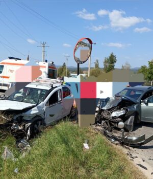 Accident grav la Bughea de Jos. Intervin pompierii cu echipajul de descarcerare
