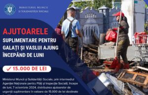 Ajutoarele suplimentare pentru Galați și Vaslui ajung începând de luni, 7 octombrie