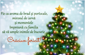 Felicitare din partea Primăriei Mușătești, cu ocazia Sfintelor Sărbători de Crăciun și Anul Nou