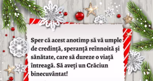 Felicitare din partea Primăriei Bogați, cu ocazia Sfintelor Sărbători de Crăciun și Anul Nou