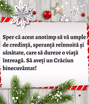 Felicitare din partea Primăriei Bogați, cu ocazia Sfintelor Sărbători de Crăciun și Anul Nou