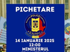 Polițiștii protestează astăzi în centrul Bucureștiului. SNPPC va picheta Ministerul Finanțelor.