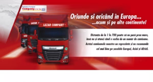 International Lazăr Company, oriunde și oricând în Europa, acum și pe alte continente!