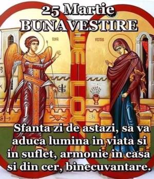 Buna Vestire. Urare din partea primarului comunei Bascov, Gheorghe Stancu