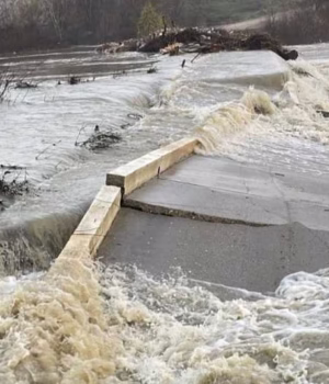 O parte semnificativă din unda de viitură formată în nordul județului Argeș, atenuată în lacul de acumulare Golești (ANAR)