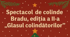 Spectacol de colinde la Bradu! Magia sărbătorilor aduce ,, Glasul colindătorilor”, ediția a II-a.