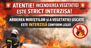 Primăria Ștefănești avertizează cu privire la incendierea vegetației