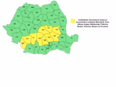 I.S.U. Atenționare meteorologică: Județul Argeș sub cod galben