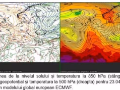 Zona de contact dintre un ciclon și un anticiclon, anunță ANM. Vremea se răcește din nou