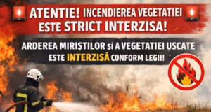 Primăria Bogați avertizează cu privire la incendierea vegetației