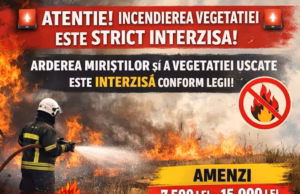 Primăria Bogați avertizează cu privire la incendierea vegetației