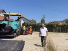Lucrările de asfaltare continuă în Bascov. Primarul Gheorghe Stancu, pe teren pentru verificarea investițiilor