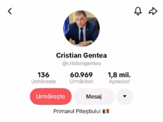 BĂTĂLIA POLITICIENILOR ARGEȘENI PE TIKTOK! Cristian Gentea, lider detașat. La coada clasamentului, Nicolae Velcea