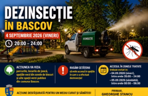Primăria Bascov anunță o nouă acțiune de dezinsecție. Atenție la intervalele în care trebuie evitate zonele tratate!